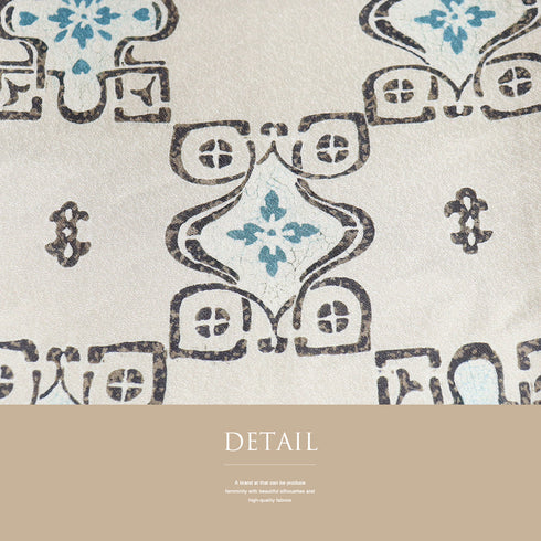 袋帯 リサイクル 帯丈428cm ポイント柄 オリエンタル調柄 アイボリー Sサイズ 正絹 Sランク お洒落