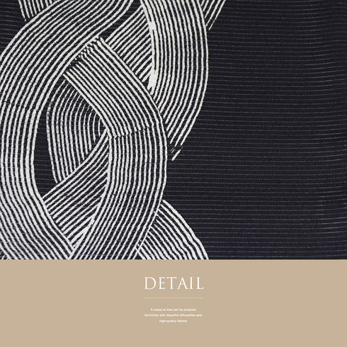 袋帯 リサイクル 帯丈460cm 六通 ポイント柄 曲線柄 夏物 染め 絽 ネイビー LLサイズ 混合 新品・未使用品 お洒落