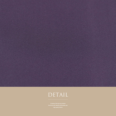 色無地 リサイクル 身丈158.2cm 裄66cm 袷 パープル Mサイズ セミフォーマル お洒落 一つ紋 しつけ糸 正絹 広衿 地紋なし Sランク