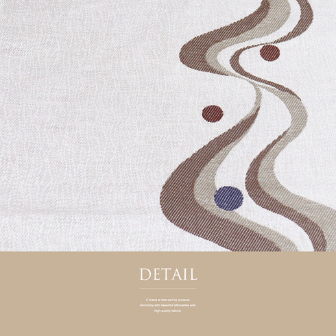 名古屋帯 リサイクル 帯丈363.5cm 六通 抽象柄 ブラウン Mサイズ 不明 Sランク お洒落 カジュアル