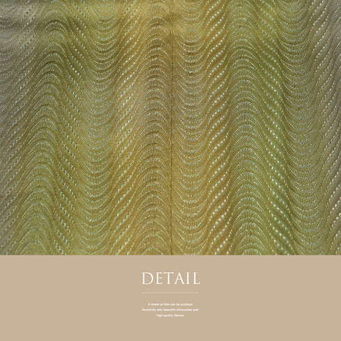 道行コート リサイクル 身丈76.8cm 裄69.6cm 袷 縦ぼかし柄 地紋 グリーン LLサイズ お洒落 正絹 Sランク