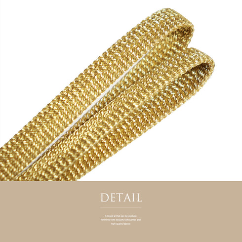 帯締め リサイクル カジュアル 平組紐 ゴールド 不明 新品・未使用品