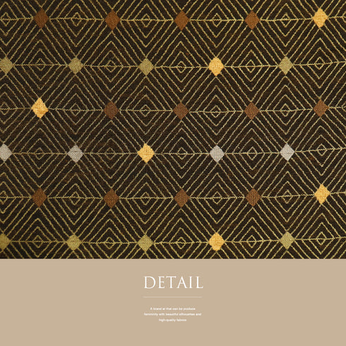 袋帯 リサイクル 帯丈438cm 六通 重ね菱 変わり糸使用 ブラウン Mサイズ 正絹 Sランク お洒落 カジュアル