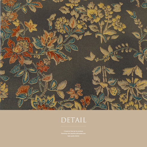 道中着 リサイクル 身丈82.5cm 裄64.8cm 袷 草花柄 多色 Mサイズ お洒落 ポリエステル 洗える着物 Sランク