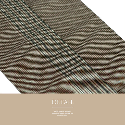 角帯 リサイクル 帯丈412cm 全通 ブラウン SSサイズ 正絹 Sランク カジュアル お洒落