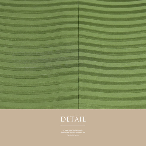 長襦袢 リサイクル 長襦袢 身丈133cm 裄67cm 袷 横縞柄 地紋 グリーン Lサイズ お洒落 落款 正絹 Sランク