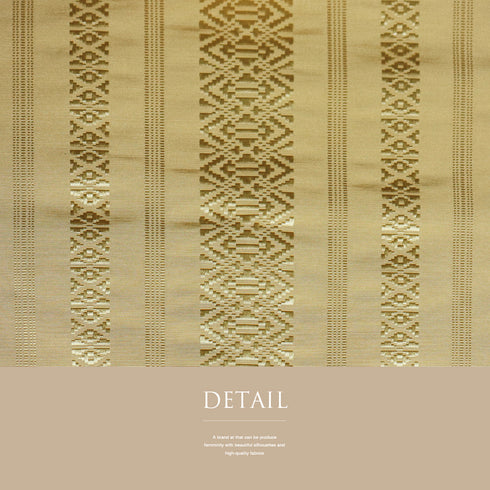 名古屋帯 リサイクル 帯丈355cm 全通 献上柄 本場筑前 イエロー Sサイズ 正絹 Sランク カジュアル