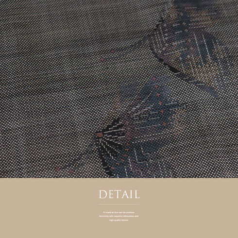 紬 リサイクル 身丈170.5cm 裄67.8cm 袷 蝶柄 ブラウン LLサイズ お洒落 カジュアル 証紙 しつけ糸 正絹 広衿 Sランク