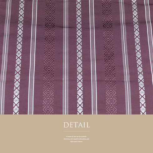 名古屋帯 リサイクル 帯丈360cm 全通 献上柄 本場筑前 パープル Mサイズ 正絹 Sランク カジュアル