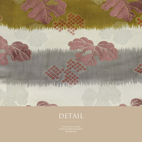 京袋帯 リサイクル 帯丈396cm 六通 葉柄 多色 Lサイズ ポリエステル Sランク お洒落 カジュアル