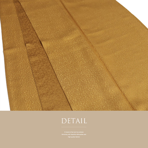 色無地 リサイクル 身丈154.5cm 裄62.8cm 袷 鱗柄 ゆったりサイズ オレンジ Sサイズ お洒落 正絹 広衿 地紋あり Sランク