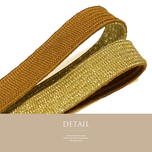 帯締め リサイクル セミフォーマル 平組紐 ブラウン 正絹 新品・未使用品