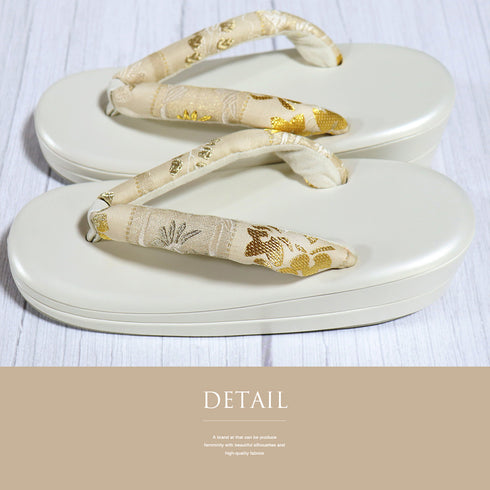 草履 新品 お洒落 ホワイト 新品・未使用品 山口美術織物館監修
