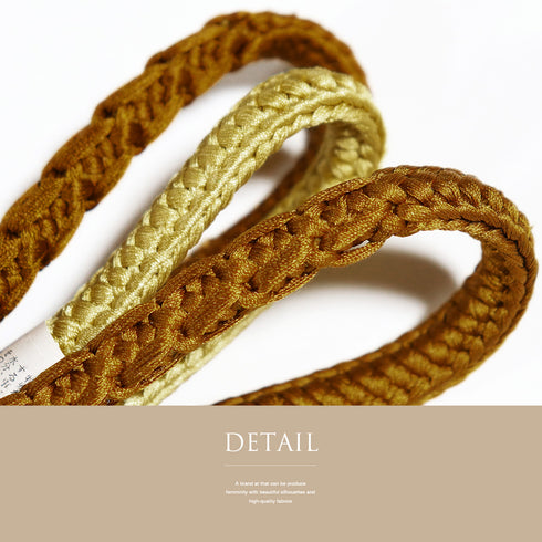 帯締め リサイクル カジュアル 手組紐 ブラウン 正絹 新品・未使用品