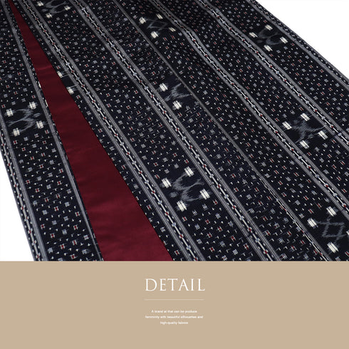 紬 リサイクル 身丈157.5cm 裄63cm 袷 絣模様 ネイビー Mサイズ カジュアル お洒落 正絹 広衿 Sランク