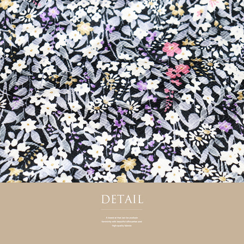 小紋 リサイクル 身丈157.7cm 裄64cm 袷 小花柄 地紋 多色 Mサイズ お洒落 カジュアル 正絹 広衿 Sランク