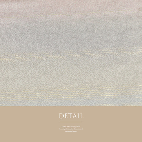 訪問着 リサイクル 身丈159.5cm 裄64.6cm 袷 織り段ぼかし柄 グリーン Mサイズ セミフォーマル お洒落 落款 一つ紋 正絹 広衿 Sランク