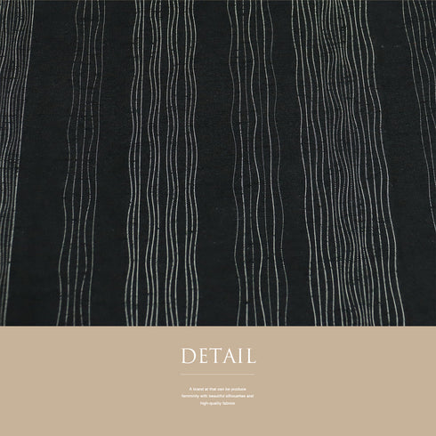 紬 リサイクル 身丈155.8cm 裄64.4cm 単衣 よろけ縞柄 ブラック Mサイズ お洒落 カジュアル 正絹 広衿 Sランク