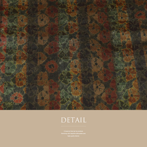 紬 リサイクル 身丈166cm 裄65.6cm 袷 絞り 縞柄 ブラウン ゆったりLLサイズ カジュアル しつけ糸 正絹 広衿 Sランク