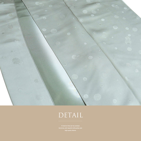 小紋 リサイクル 身丈164.5cm 裄62.6cm 袷 ポイントうさぎ柄 地紋 グレー Lサイズ お洒落 カジュアル 正絹 広衿 Sランク