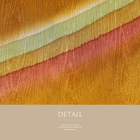 帯締め・帯揚げセット リサイクル 手組紐 ちりめん オレンジ 正絹 新品・未使用品