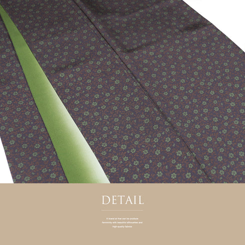 小紋 リサイクル 身丈158.2cm 裄64.4cm 袷 小花柄 パープル Mサイズ お洒落 カジュアル 正絹 広衿 Sランク