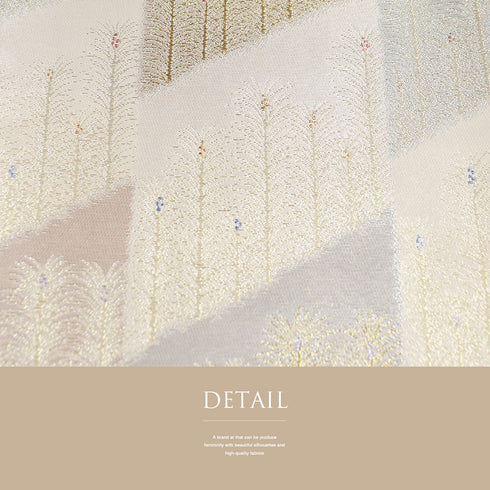 袋帯 リサイクル 帯丈444cm 六通 若松柄 金糸 西陣織 ゴールド Mサイズ 正絹 新品・未使用品 セミフォーマル お洒落