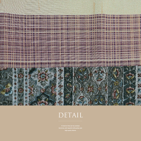 付下げ リサイクル 身丈153.5cm 裄46.5cm 袷 横縞柄 花柄 多色 Sサイズ お洒落 落款 正絹 広衿 Sランク