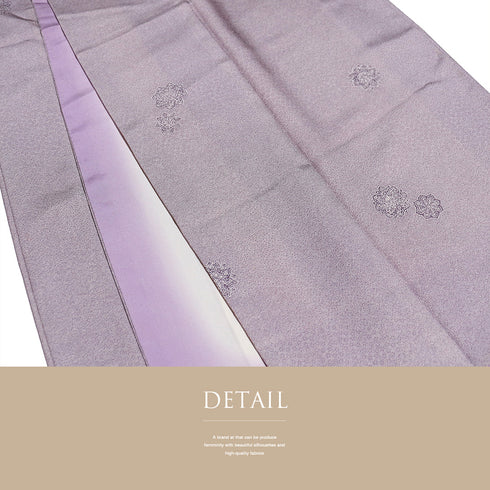 小紋 リサイクル 身丈159.2cm 裄63cm 袷 華文柄 寄せ小紋 パープル Mサイズ お洒落 カジュアル 正絹 広衿 Aランク