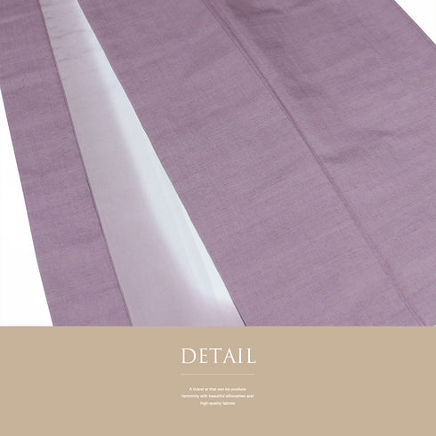 結城紬 リサイクル 身丈154.5cm 裄64.4cm 袷 パープル Sサイズ お洒落 証紙 一つ紋 正絹 広衿 Sランク