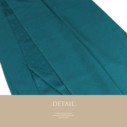 色無地 リサイクル 身丈159.5cm 裄64.4cm 袷 裂取り地紋 パールトーン加工 里美 グリーン Mサイズ お洒落 しつけ糸 正絹 広衿 地紋あり Sランク