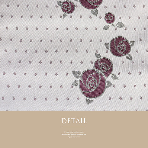 名古屋帯 リサイクル 帯丈371.5cm 全通 バラ柄 グレー Mサイズ ポリエステル 未使用品 お洒落 カジュアル