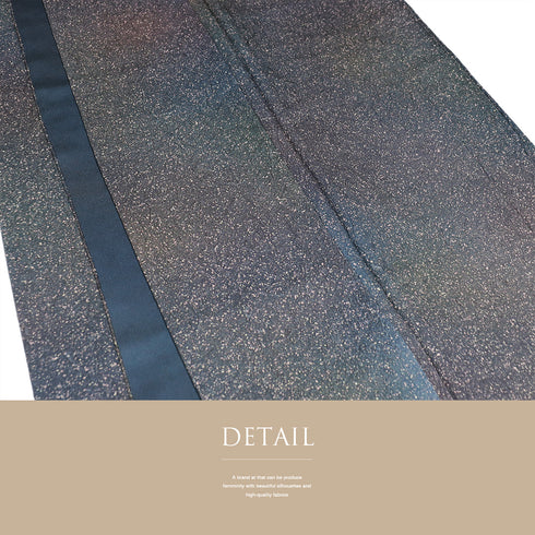 小紋 リサイクル 身丈170cm 裄66.6cm 袷 地紋 たたき ぼかし 多色 LLサイズ お洒落 カジュアル 正絹 広衿 Sランク