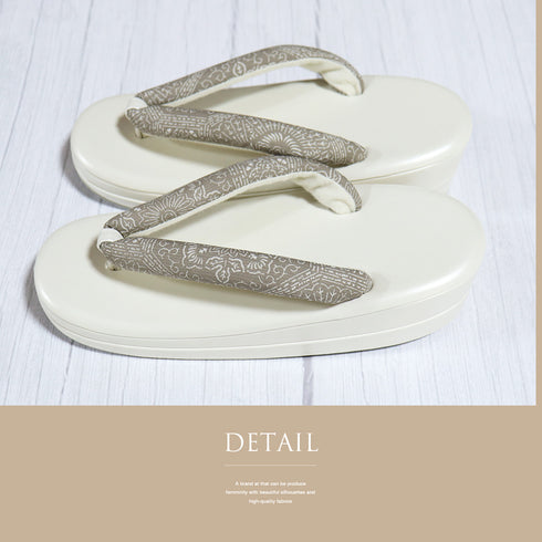 草履 新品 お洒落 ベージュ 新品・未使用品 松煙染