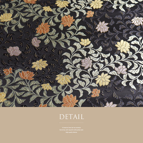 袋帯 リサイクル 帯丈450cm 六通 唐織刺繍 唐錦篠屋宗氏衛謹製 ブラウン Lサイズ 正絹 Sランク セミフォーマル お洒落