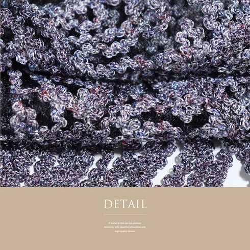 ショール リサイクル お洒落 パープル 正絹 未使用品 無月