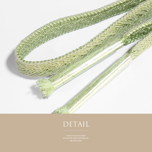 帯締め リサイクル 手組紐 グリーン 正絹 新品・未使用品