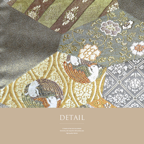 袋帯 リサイクル 帯丈436cm 六通 有職文様 唐花柄 多色 Mサイズ 正絹 未使用品 フォーマル セミフォーマル