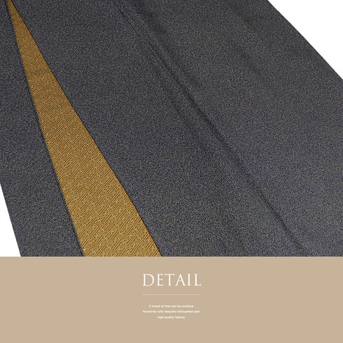 江戸小紋 リサイクル 身丈155.3cm 裄64.8cm 袷 招福 家内安全 ブラック Sサイズ お洒落 正絹 広衿 Sランク