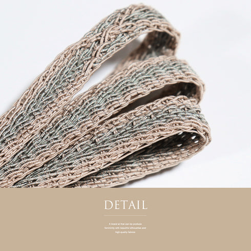 帯締め リサイクル 手組紐 ベージュ 正絹 新品・未使用品 夏物