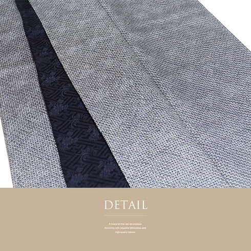 小紋 リサイクル 身丈164.2cm 裄70.2cm 袷 絞り ネイビー Lサイズ お洒落 正絹 広衿 Sランク