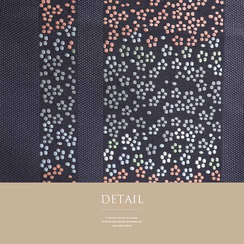 名古屋帯 リサイクル 帯丈371.5cm 六通 博多織 梅香 パープル Mサイズ 正絹 Sランク お洒落