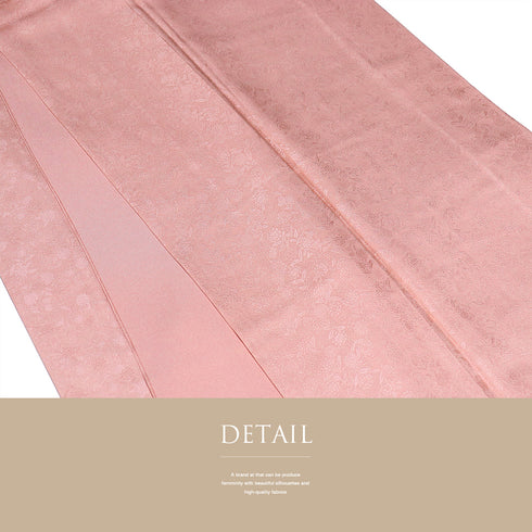 色無地 リサイクル 身丈154cm 裄66.4cm 袷 花柄地紋 七五三 ピンク Sサイズ フォーマル お洒落 正絹 広衿 地紋あり Sランク