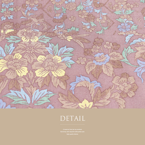 紬 リサイクル 身丈153.5cm 裄63.6cm 袷 更紗に鳳凰柄 ブラウン Sサイズ カジュアル お洒落 正絹 広衿 Sランク