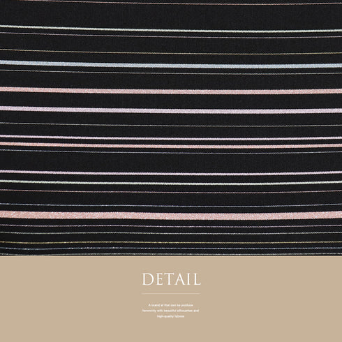 名古屋帯 リサイクル 帯丈411cm 全通 爪織本つづれ帯 八寸 作家物 重岡考雲 横縞柄 綴織り加工 ブラック LLサイズ 正絹 Sランク カジュアル お洒落