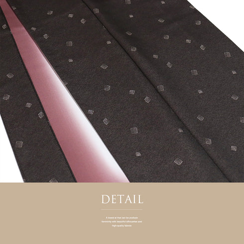 小紋 リサイクル 身丈170.3cm 裄69.6cm 袷 源氏香模様 お召し 地紋 ブラウン LLサイズ お洒落 不明 広衿 Sランク