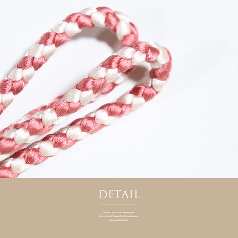 帯締め リサイクル カジュアル 丸組紐 ピンク 正絹 新品・未使用品