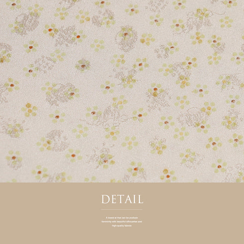 帯締め・帯揚げセット リサイクル 丸組紐 ちりめん 多色 正絹 Sランク 小花柄