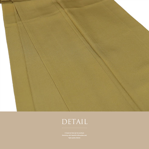 色無地 リサイクル 身丈154.4cm 裄62.2cm 袷 イエロー Sサイズ セミフォーマル お洒落 落款 一つ紋 正絹 広衿 地紋なし Sランク