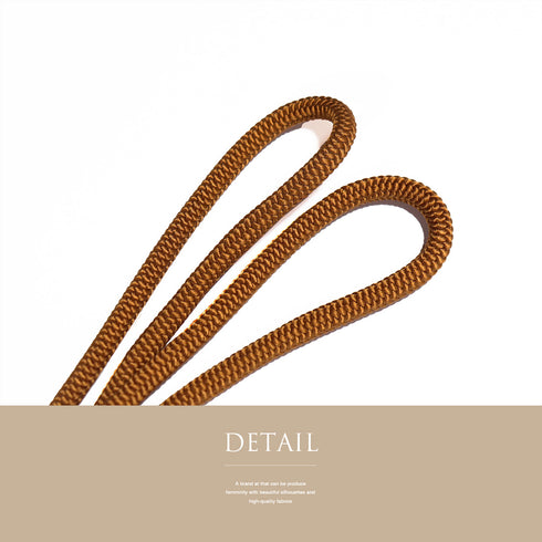 帯締め・帯揚げセット リサイクル 丸組紐 ちりめん ベージュ 正絹 新品・未使用品 水玉地紋